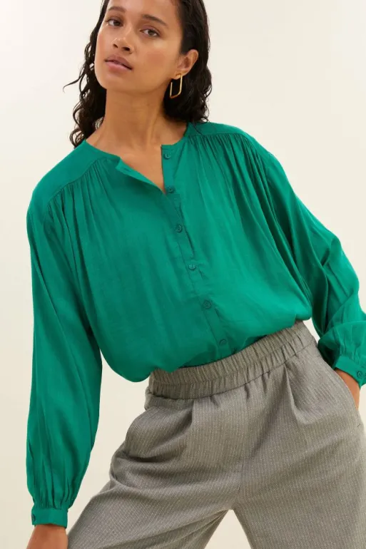 By bar Blouses*saar blouse | bright green