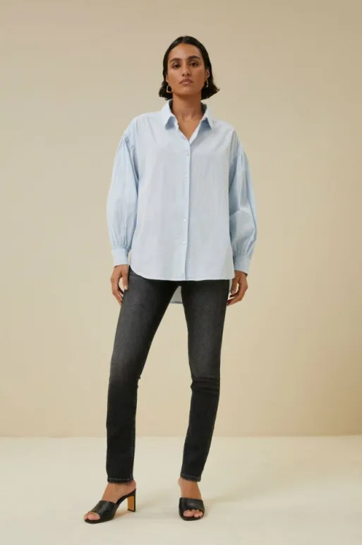 By bar Blouses*sarah chambray blouse | light blue