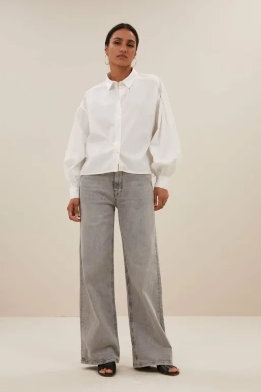 By bar Blouses*sarah short blouse | white