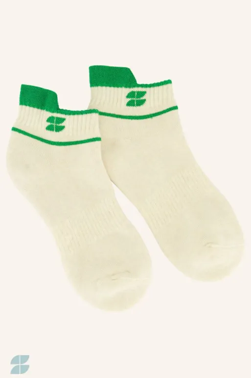 By bar Socks*short logo socks | spring green