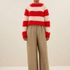 By bar Pullovers*sian stripe pullover | lipstick red stripe