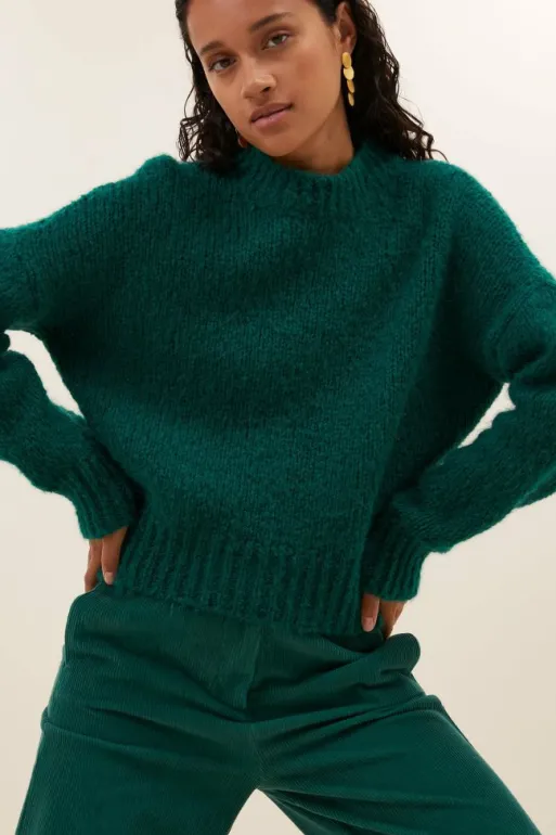 By bar Pullovers*sonny bulky pullover | peacock green