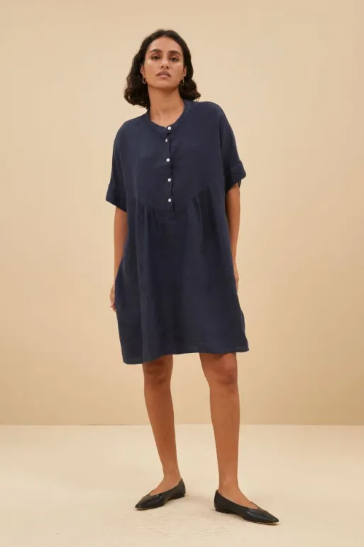 By bar Dresses*tais linen dress | midnight