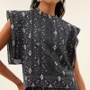 By bar Blouses*xena midnight ikat blouse | midnight ikat